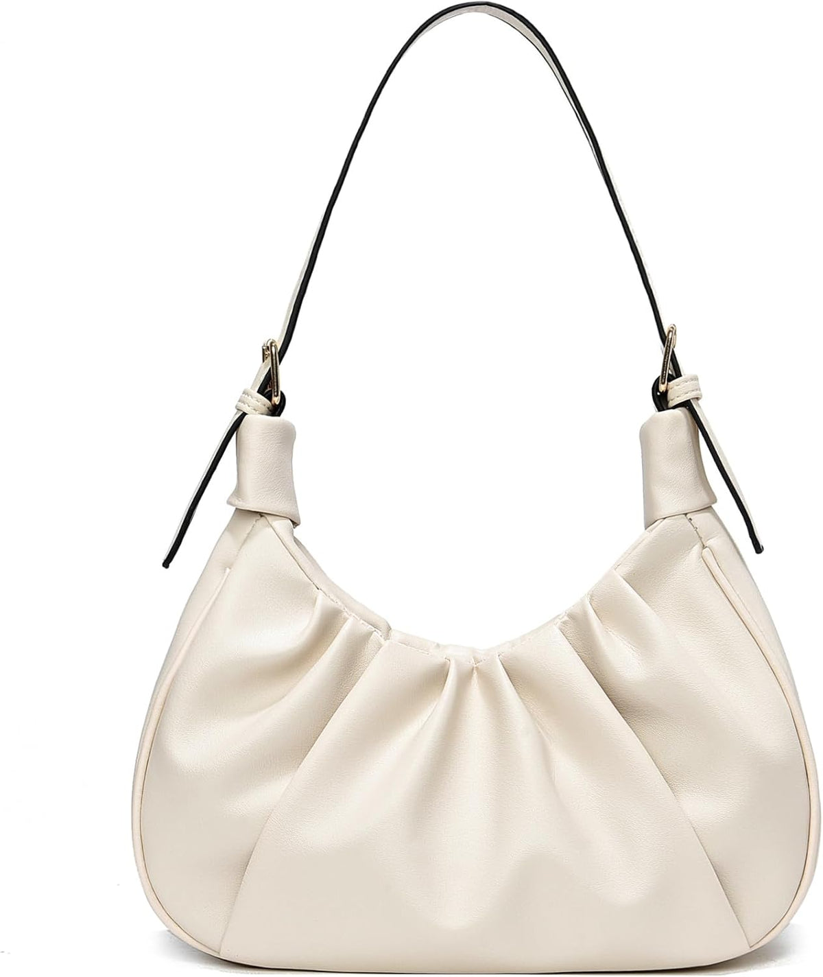 Trendy pleated cloud clutch/crossbody bag