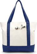 Heavy Duty Cotton Canvas Tote Bag with Reinforced Stitching
