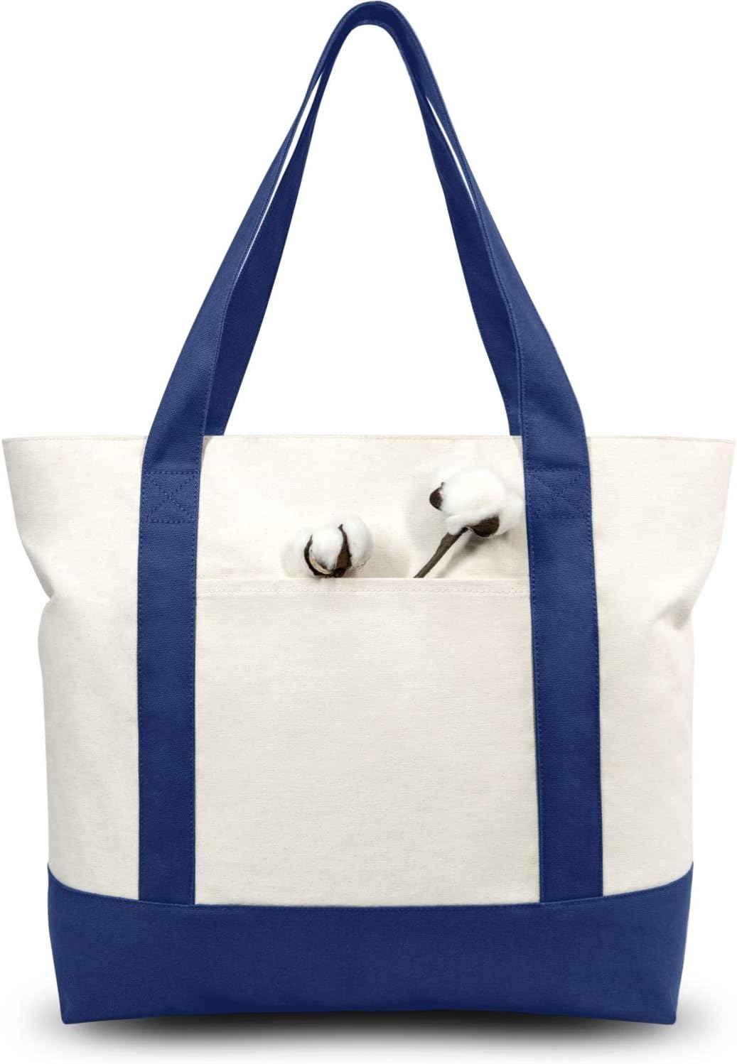 Heavy Duty Cotton Canvas Tote Bag with Reinforced Stitching