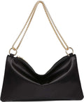 Satin evening clutch/shoulder bag