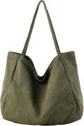 Large Canvas Shoulder Bag with Roomy Main Compartment