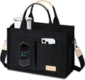 Waterproof Canvas Tote Bag with Padded Laptop Sleeve