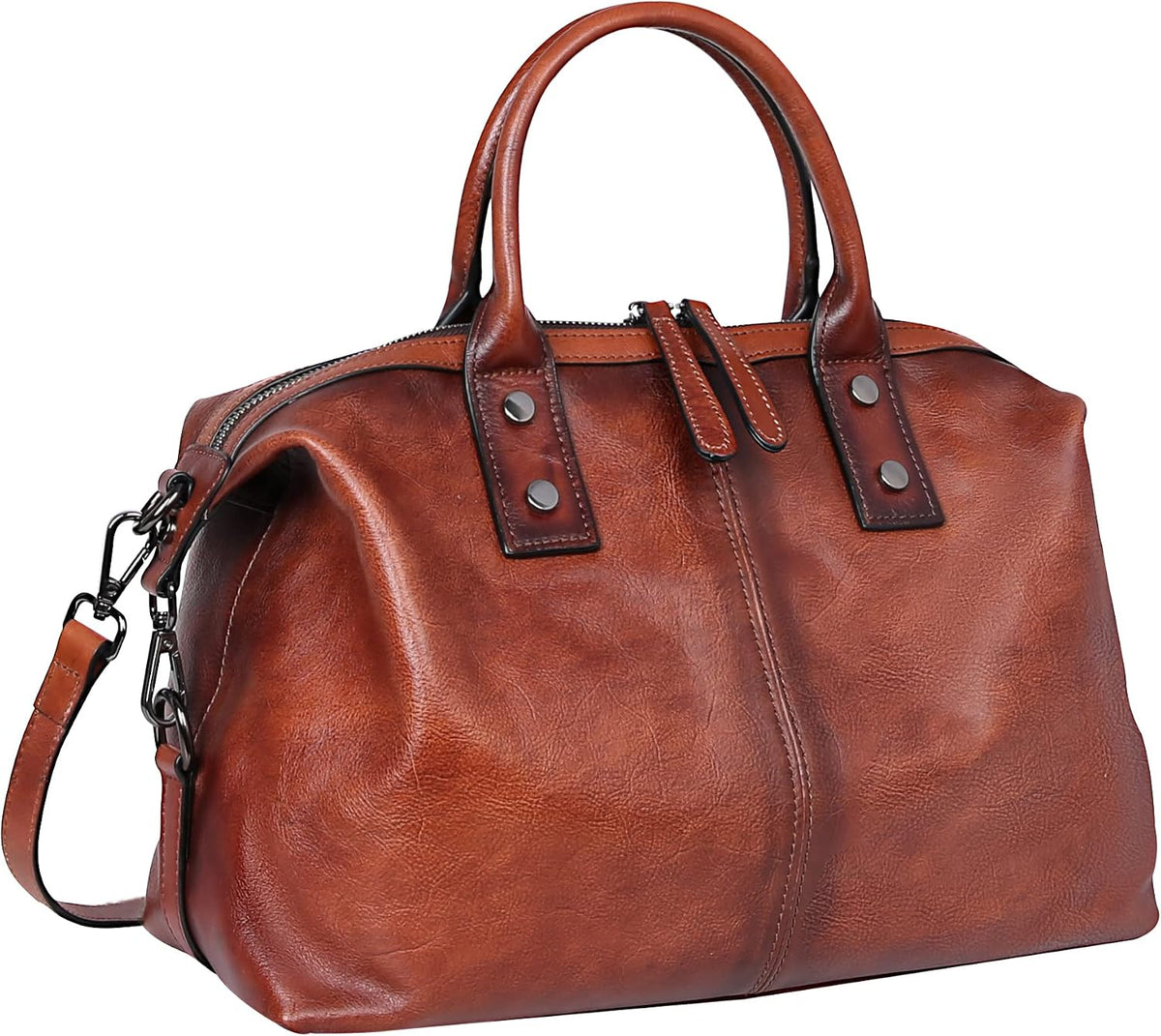 Genuine Leather Handheld Tote Bag